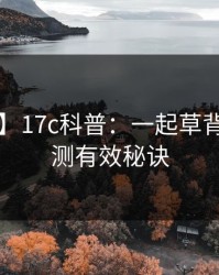 【速报】17c科普：一起草背后5条亲测有效秘诀